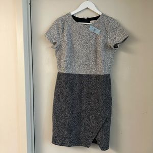 LOFT Two Tone Grey Mini Dress NWT